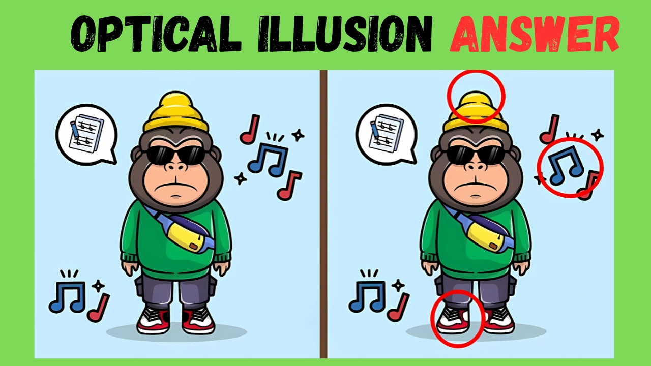Find 3 differences in Gorilla