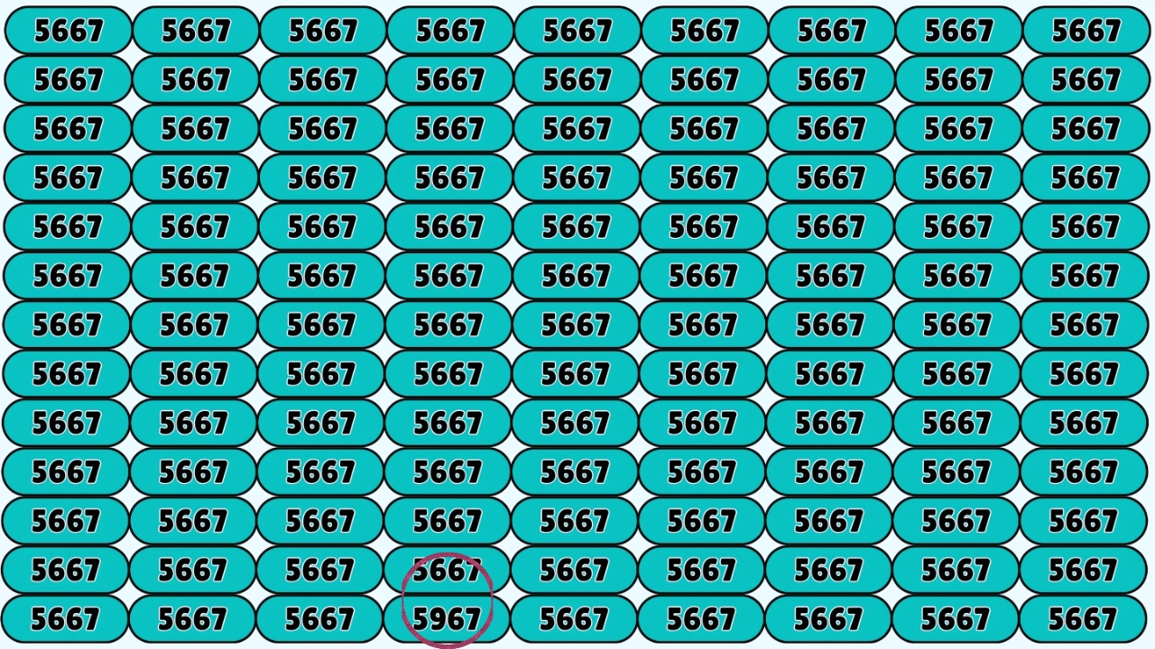 Hidden Number 5967
