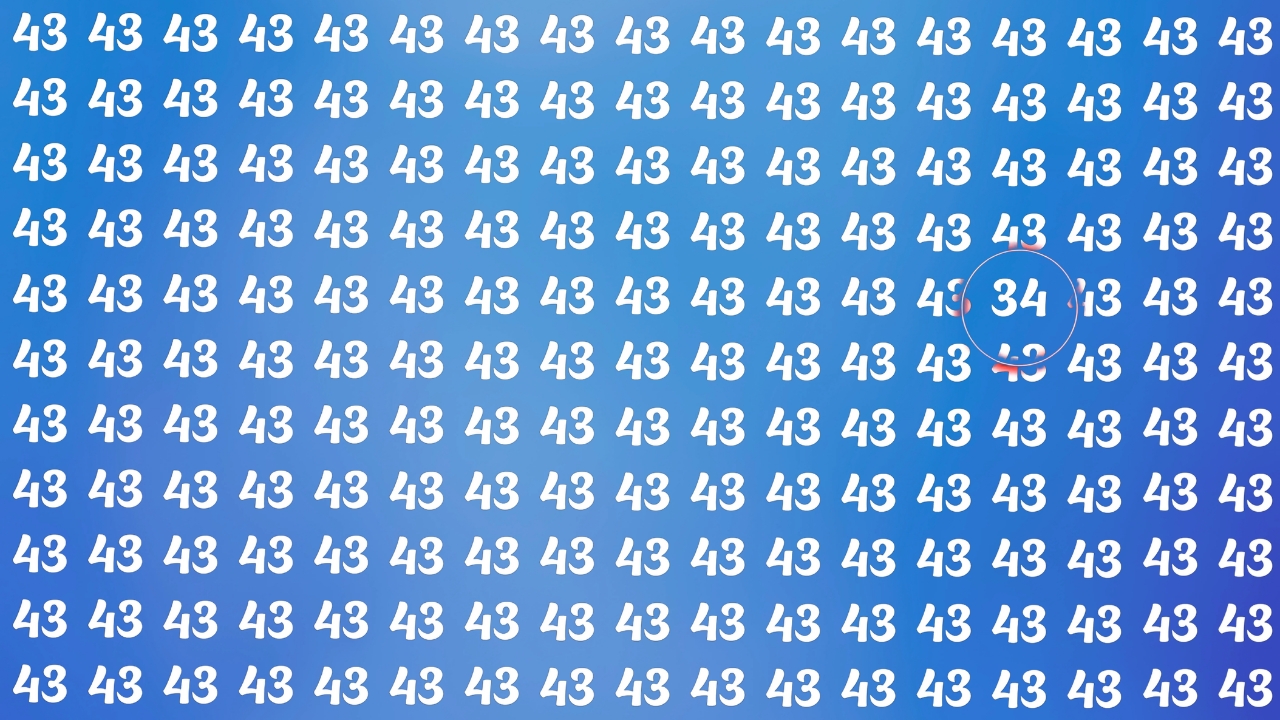 Find The Number 34